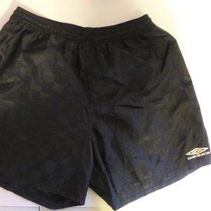 Vintage Umbro Soccer Black Checkered Shorts! XL
